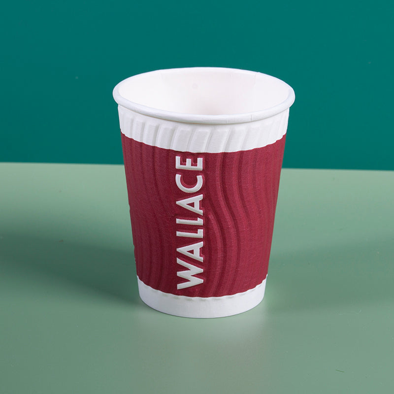 Custom Double Ripple Wall Paper Cups disposable coffee cups Coffee Tak ...
