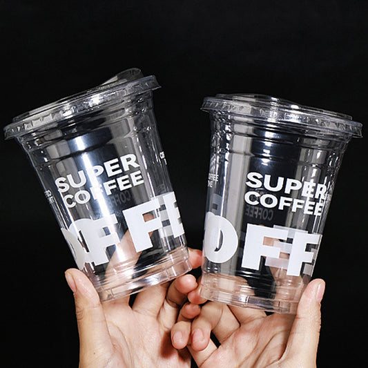 Biodegradable Compostable PLA Clear Disposable Transparent Cups for Drinking Coffee, Milk Tea, Cold Juice
