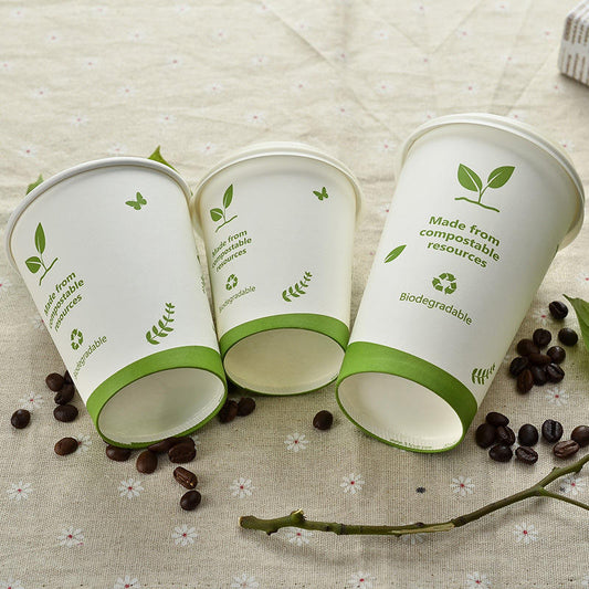 Disposable White Single Wall Biodegradable PLA Eco-friendly Paper Coffee Cups Disposable Paper Cup - Fastfoodpak