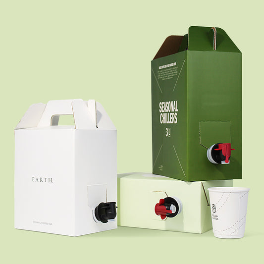 Custom Logo Printed Coffee Water Wine Dispenser Disposable Kraft Eco Friendly Bag in Box