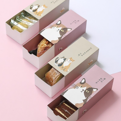 Disposable Individual Drawer Small Paper Box for Cake and Dessert