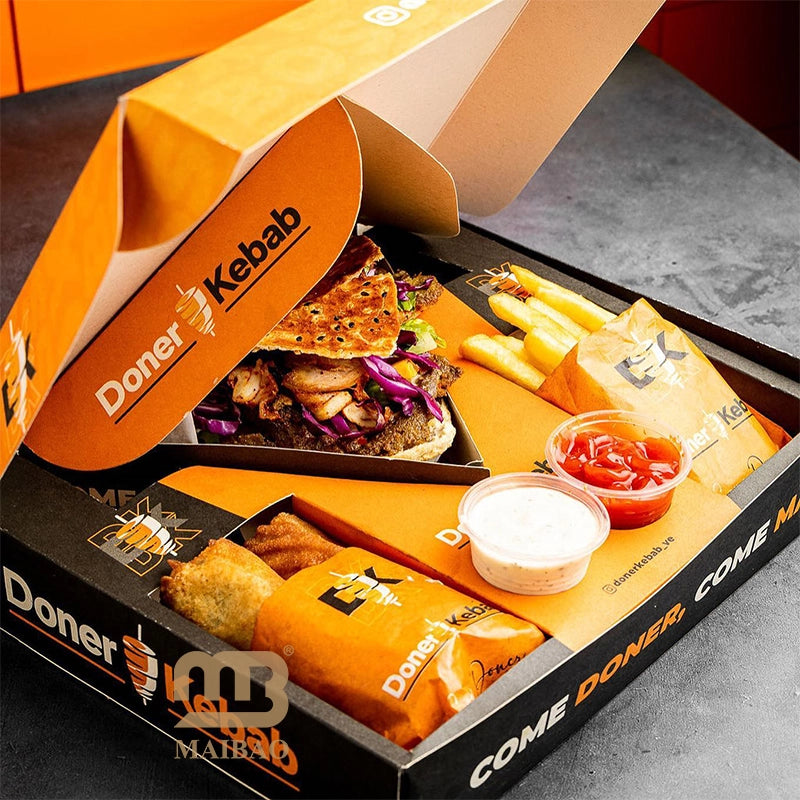 Dpner Box Custom Doner Box Manufacturer | Food-Grade Kebab Takeaway Packaging ...