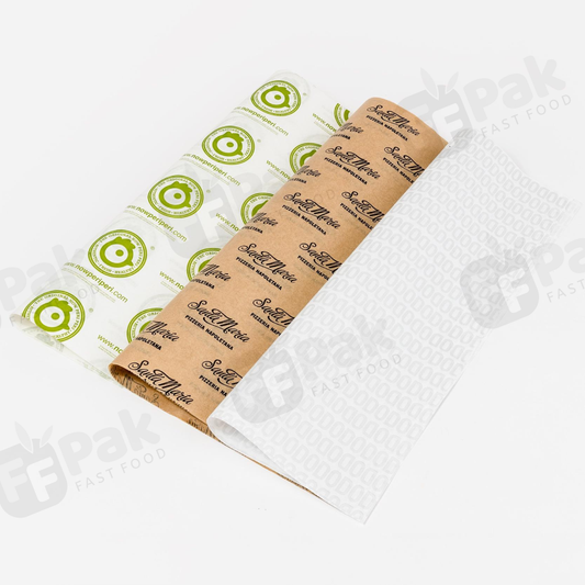 Customized Printed Logo and Size Food Grade Greaseproof Meat Wrapping PE Coated Paper