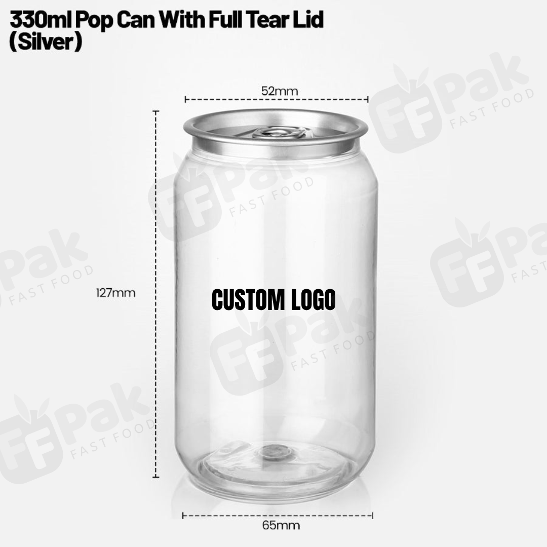 Custom Logo PET Pop Can PET Bottle Plastic Packing Cans For  Coffee Boba Bubble Tea Cold Drinks