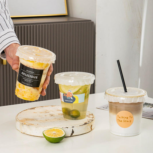 Fully Biodegradable Food Packing Box Clear PLA Cups Transparent Compostable Disposable Salad Dessert Cup Bowl - Fastfoodpak