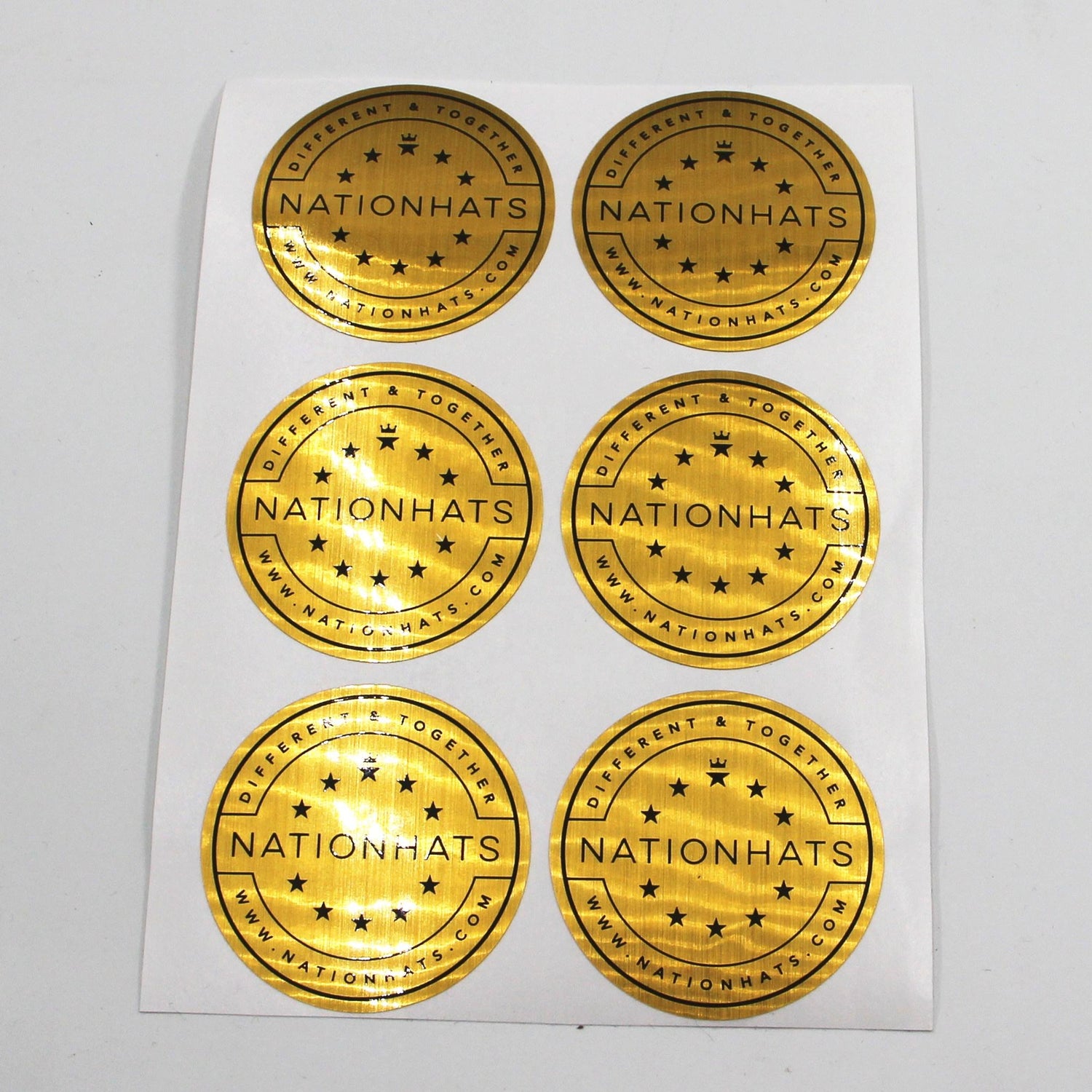 Glossy Brushed Gold Paper Labels in Sheet Customize Round Label Stickers for Packaging - Fastfoodpak
