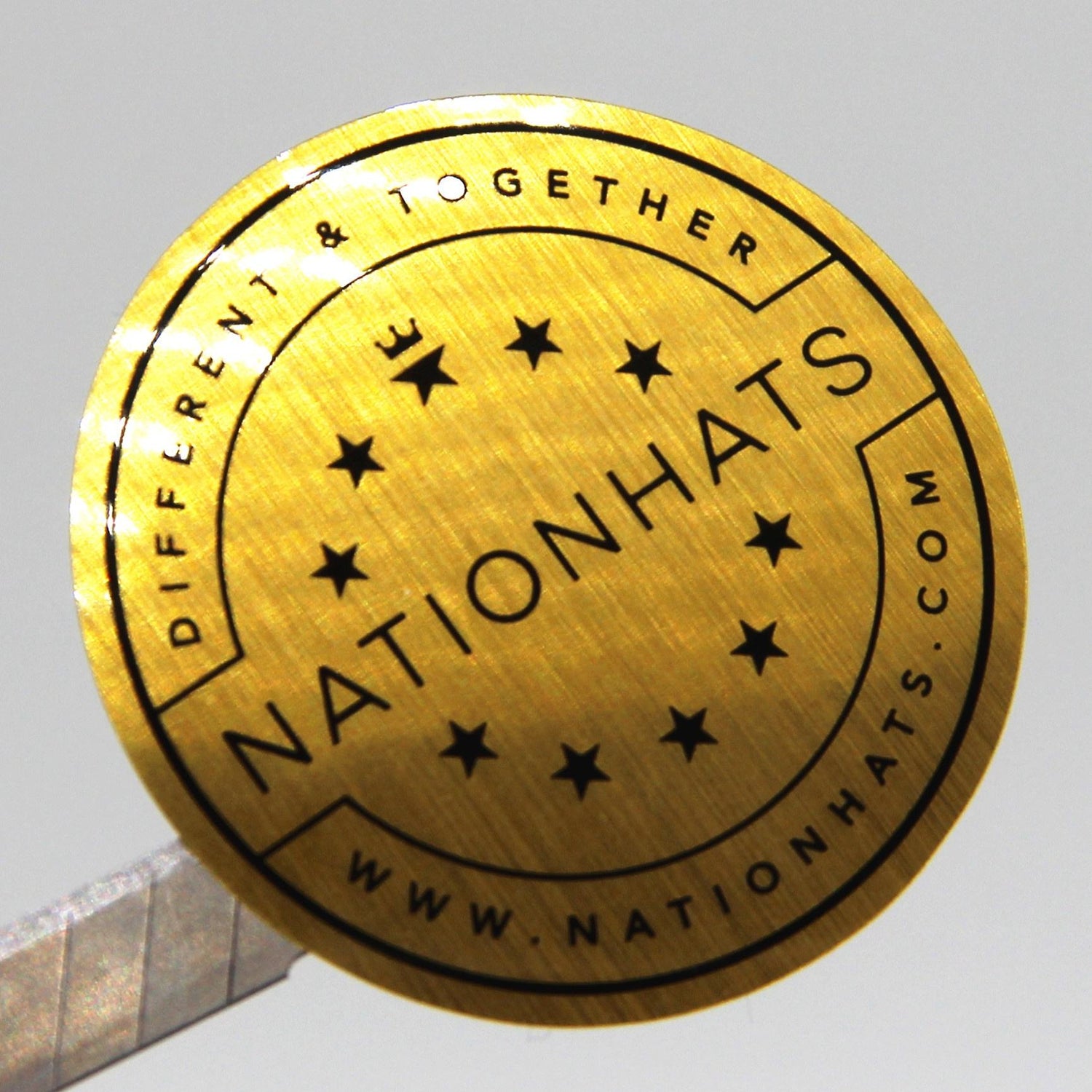 Glossy Brushed Gold Paper Labels in Sheet Customize Round Label ...
