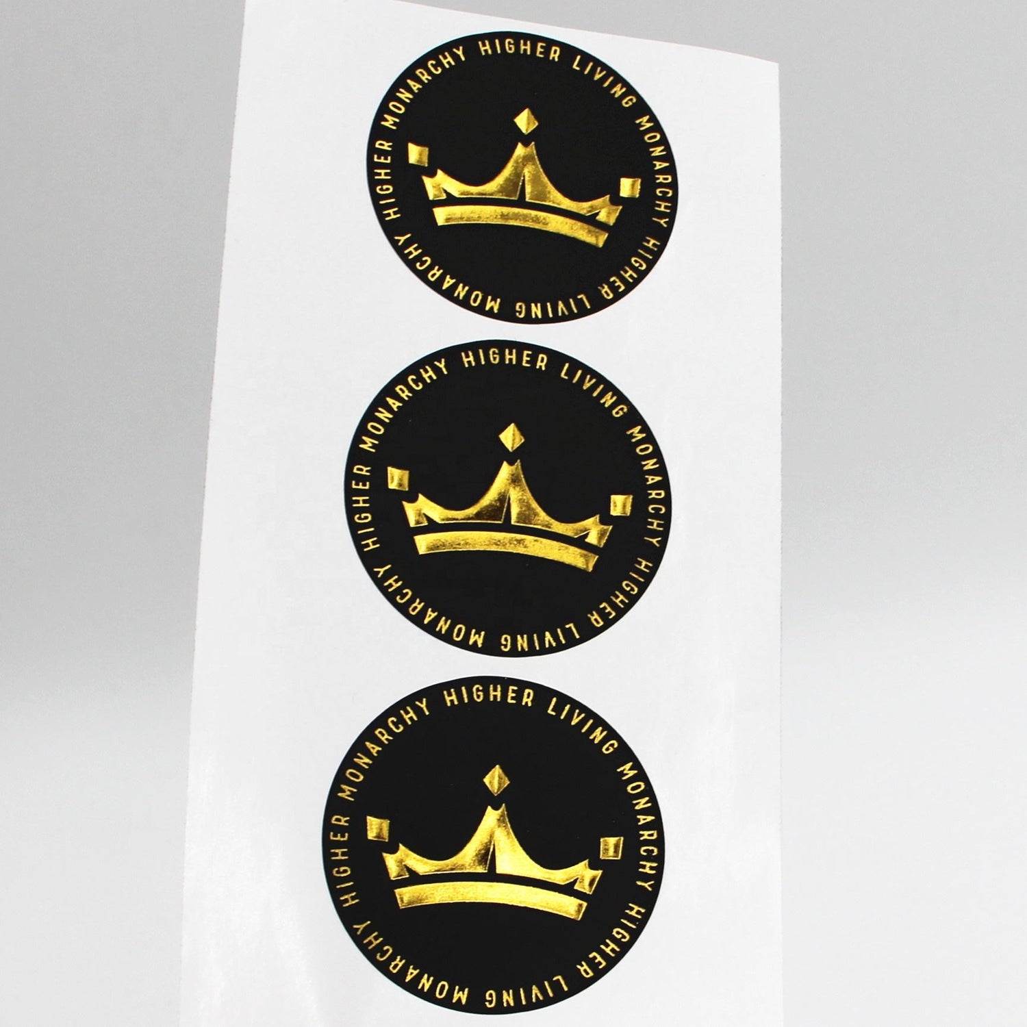 Glossy Brushed Gold Paper Labels in Sheet Customize Round Label Stickers for Packaging - Fastfoodpak