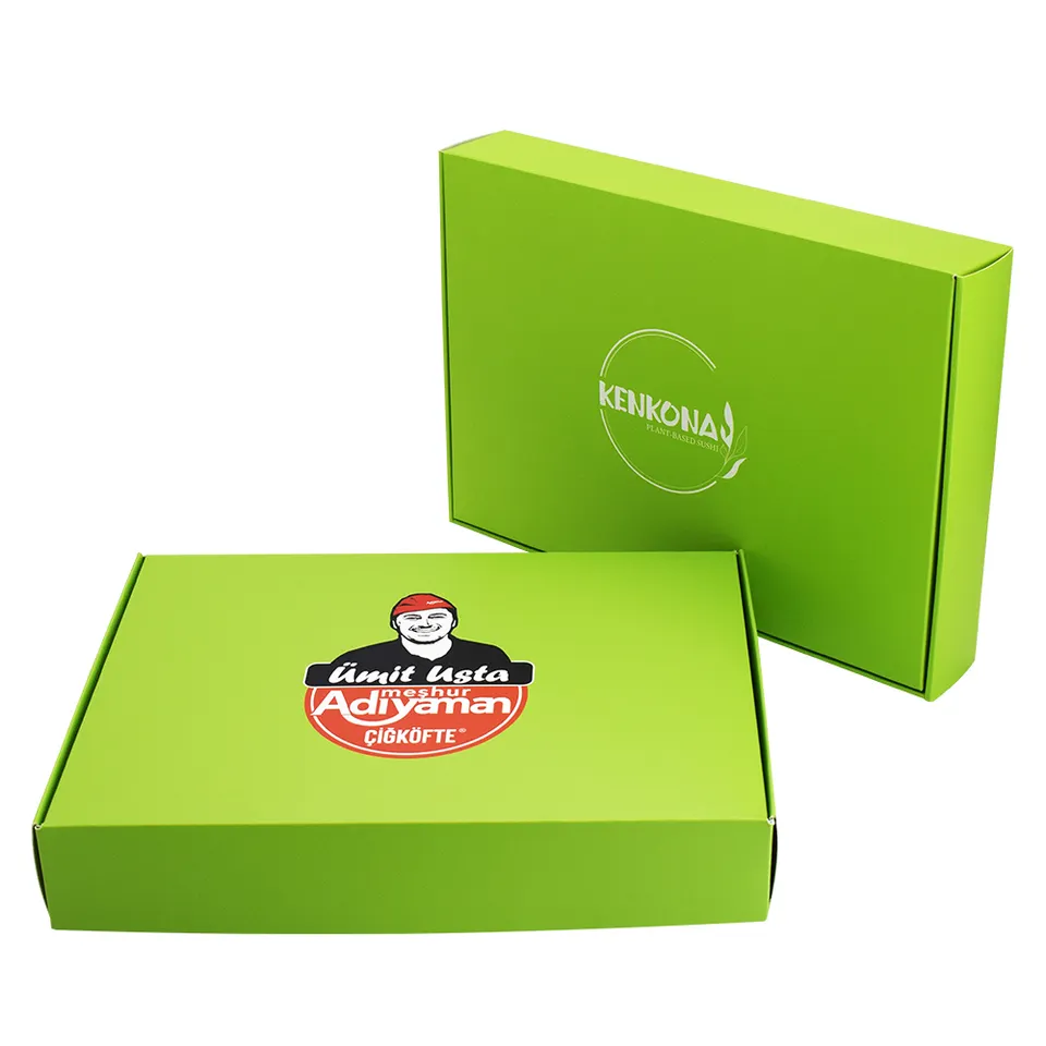 Custom Printed Disposable Take away To go Packaging Container Kraft Lunch Food Paper Box