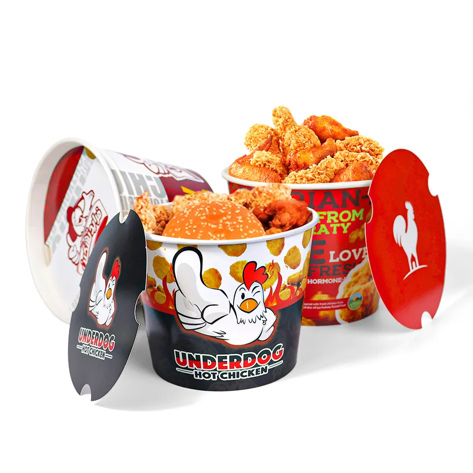 Disposable Eco Friendly Paper Cups for Popcorn Fried Chicken Paper Buckets
