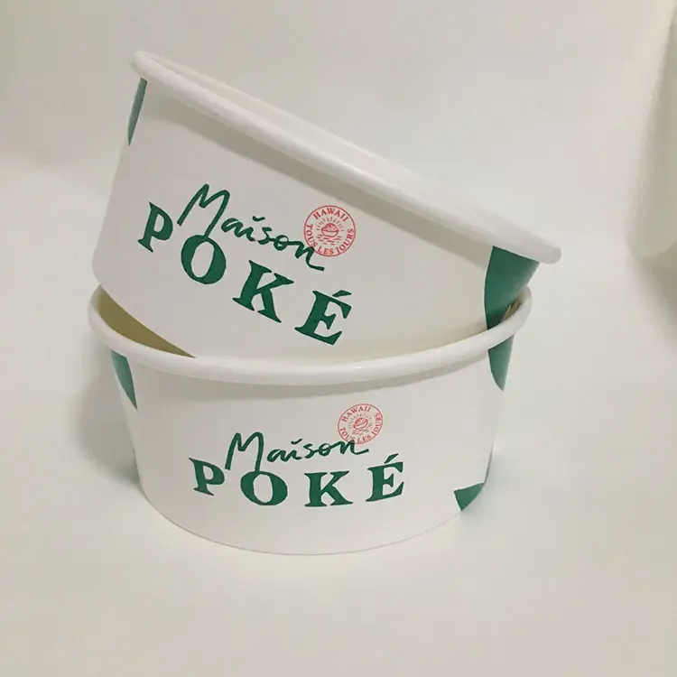 Customized Logo Take Away To Go Craft Paper Bowl Salad Bowl Fruit Vege –  Fastfoodpak