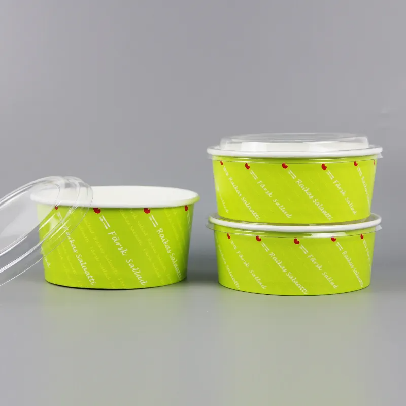 Emballage écologique biodégradable de boîte de salade de bol de tasse de papier de carton de papier d'emballage d'emballage