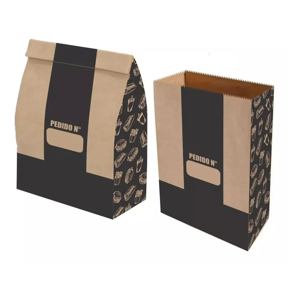 Bolsa de papel de comida barata Bolsa de supermercado de diferentes tamaños Bolsa de papel resistente Togo
