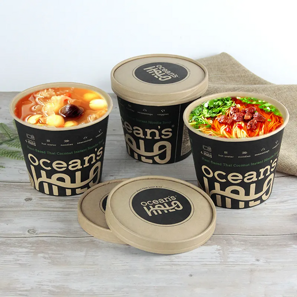 Customized Chicken Fruit Salad Takeaway Paper Food Container With Lid Packaging - Fastfoodpak