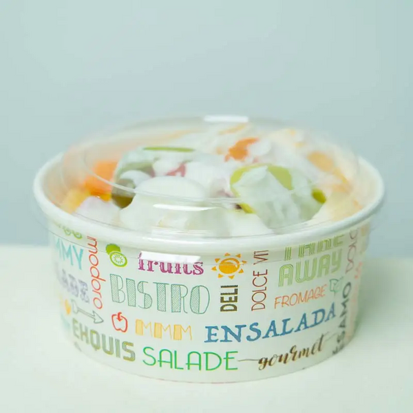 Customized Logo Take Away To Go Craft Paper Bowl Salad Bowl Fruit Vegetable Packaging - Fastfoodpak