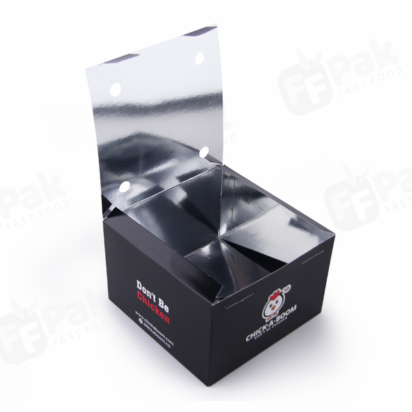 Throwaway High Temperature Aluminum Film Takeaway Korean Fried Chicken Nuggets Fast Food Fries Packaging Paper Box - Fastfoodpak