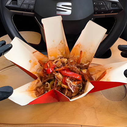 Innovative Unfolding Takeout Box Plate Ready Food Packaging Lead