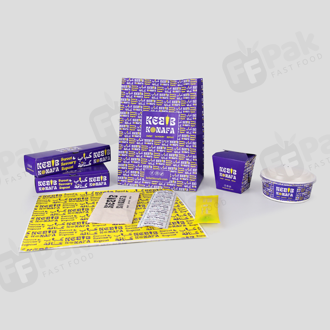 Personalized Kebab Branding Package Kebab Food Packaging Solution with Custom Logo Designed for Shawarma Kebabs