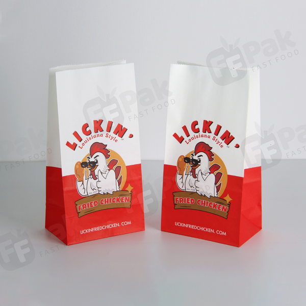 Cheap Food Paper Bag Custom Logo Size Grocery Bag Sturdy Paper Bag Togo - Fastfoodpak