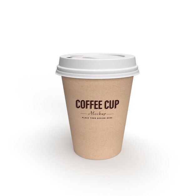 Brown Disposable Coffee Cups for Natural Style Takeaway Drinks