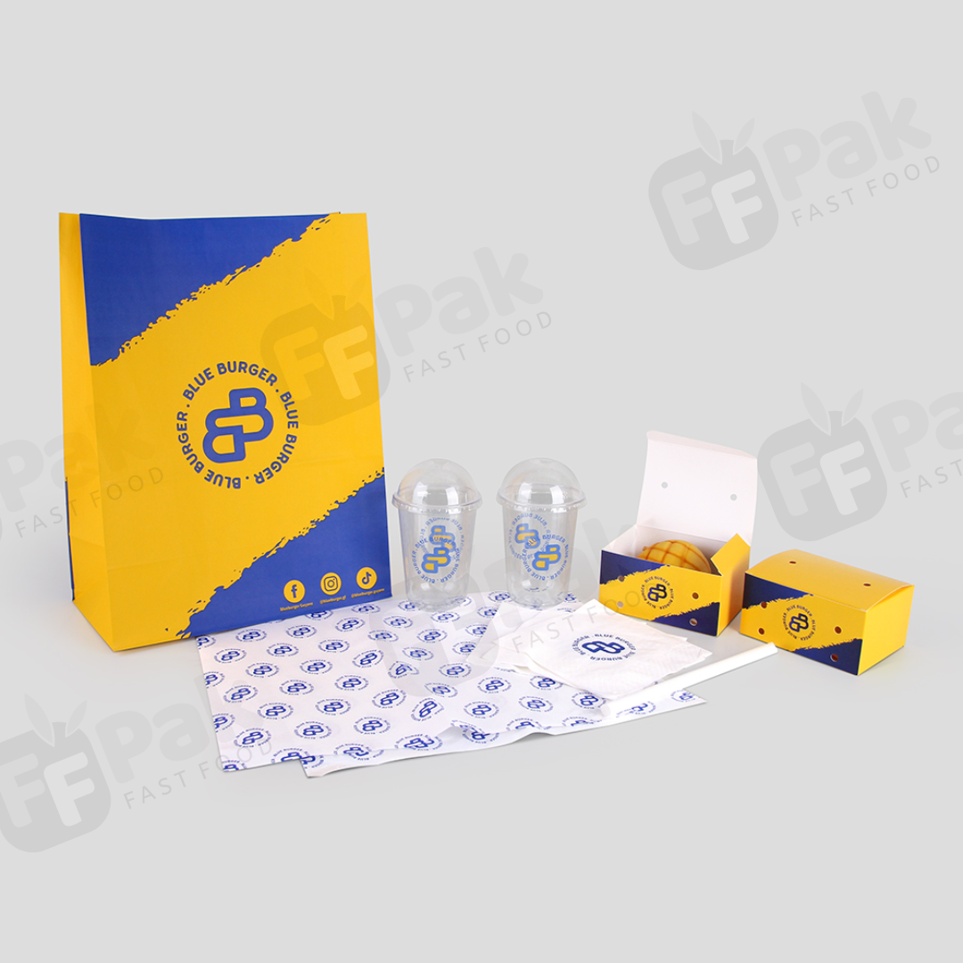 Made to Order Fast Food Burger Packaging Solutions For Your Brand with Premium Quality Design Perfect for Burger Fries To go Take Away - Fastfoodpak