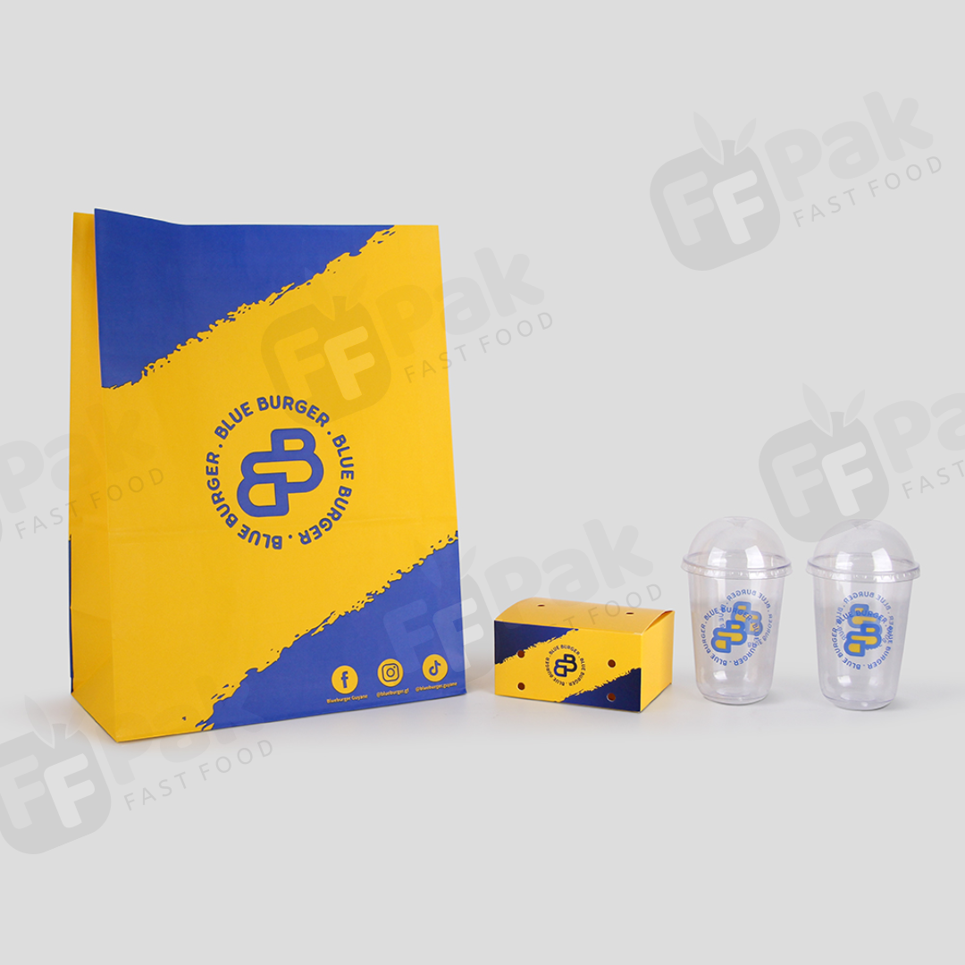 Made to Order Fast Food Burger Packaging Solutions For Your Brand with Premium Quality Design Perfect for Burger Fries To go Take Away - Fastfoodpak