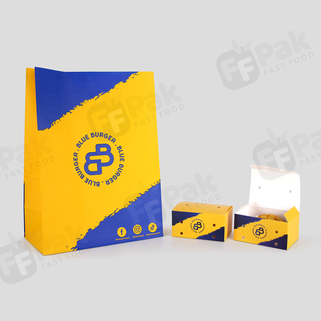Made to Order Fast Food Burger Packaging Solutions For Your Brand with Premium Quality Design Perfect for Burger Fries To go Take Away - Fastfoodpak