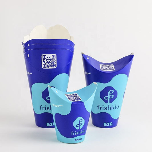Custom Printed Bio Degradable Recyclable Hot Cafe Packaging French Fries Eco Friendly Coffee Butterfly Paper Cup