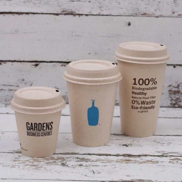 100% Compostable Custom Logo Printed Disposable Cup Pla Coating Bagasse Paper Cup - Fastfoodpak