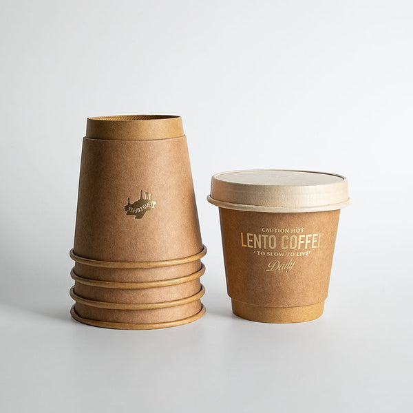 Customized Paper Cup 8/12/16/20 oz Disposable Double Wall Paper Cup for Water and Coffee with Lid - Fastfoodpak
