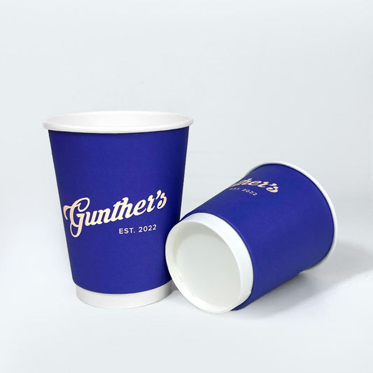 Custom Paper Coffee Cups Double Wall Coffee Paper Cups With Lids Disposable Cups Disposable Coffee Cups With Lids - Fastfoodpak