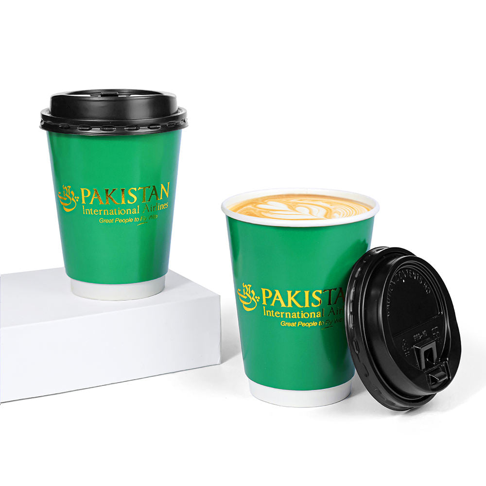 Custom Paper Coffee Cups Double Wall Coffee Paper Cups With Lids Dispo ...