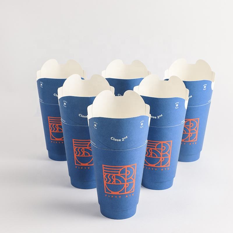 Tasses à café papillon en papier kraft à double paroi à emporter écologiques imprimées sur mesure en gros