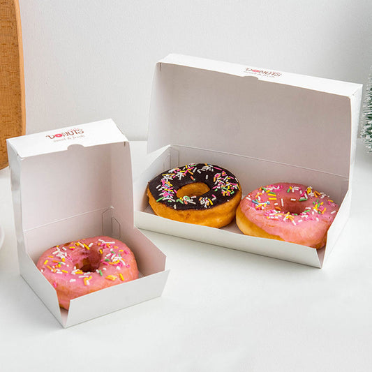 Personalized Donut Paper Box Custom Printed Wholesale Food Doughnut Cake Box