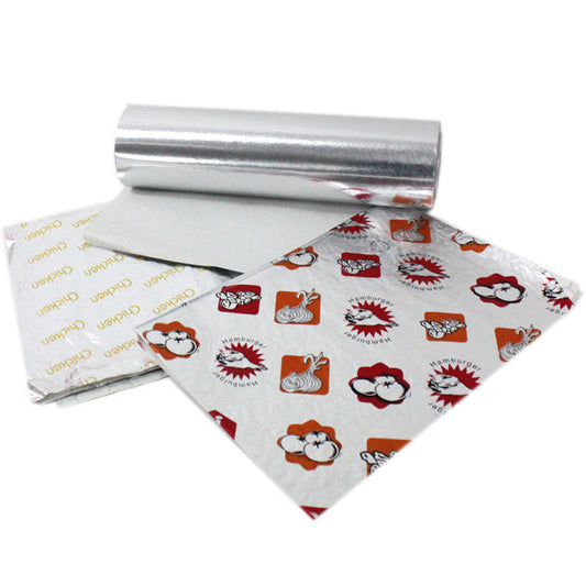 Custom Design CMYK Printing Greaseproof Oil Proof Shawarma Burger Wrapping Paper Wax Foil Paper for Food