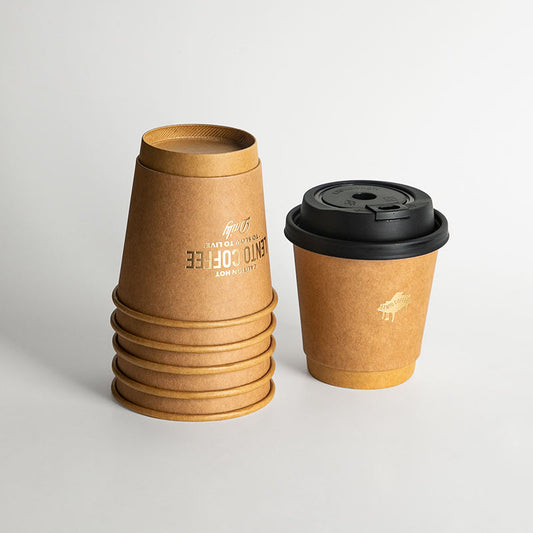Customized Paper Cup 8/12/16/20 oz Disposable Double Wall Paper Cup for Water and Coffee with Lid