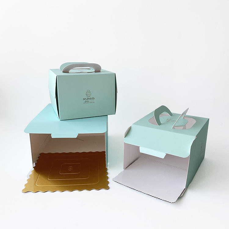 Caja de pastel de queso impresa personalizada Caja de transporte de pastel Caja de embalaje de pastel de cumpleaños