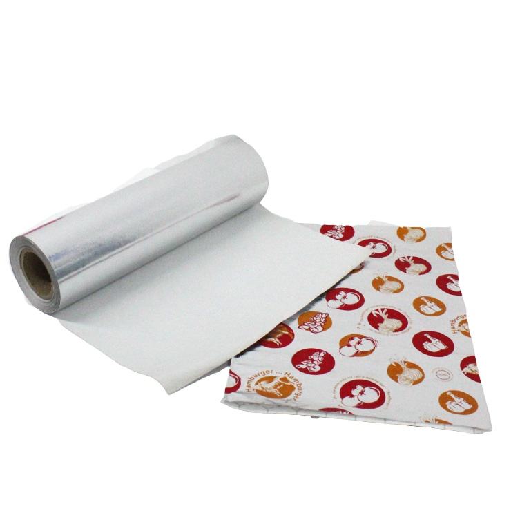 Diseño personalizado Impresión CMYK Papel de cera para alimentos a prueba de aceite a prueba de aceite Shawarma Burger Wrapping Paper
