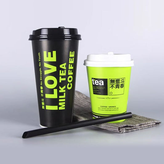 Logo adapté aux besoins du client jetable qui respecte l'environnement PE de papier d'emballage enduisant les tasses simples de boisson de papier peint
