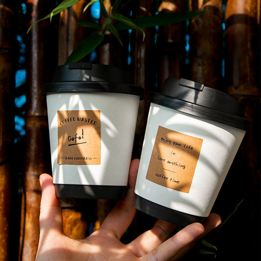 Embossed Purple Coffee Cup Disposable Cup Takeaway Double Wall Coffee Paper Cups with Lid - Fastfoodpak