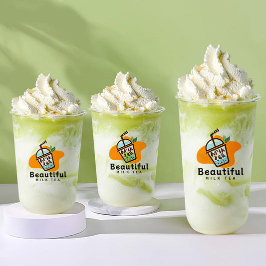 12oz 16oz 32oz PET Custom Logo Disposable U Shape Clear Plastic Takeaway Coffee Cup with Sealing Film and Dome Lids - Fastfoodpak