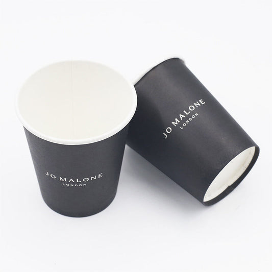 Custom Recyclable Black 10 oz 12 oz 16 oz Single Wall Paper Cups For Coffee With Cup Lids