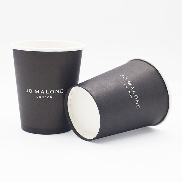 Custom Recyclable Black 10 oz 12 oz 16 oz Single Wall Paper Cups For Coffee With Cup Lids - Fastfoodpak
