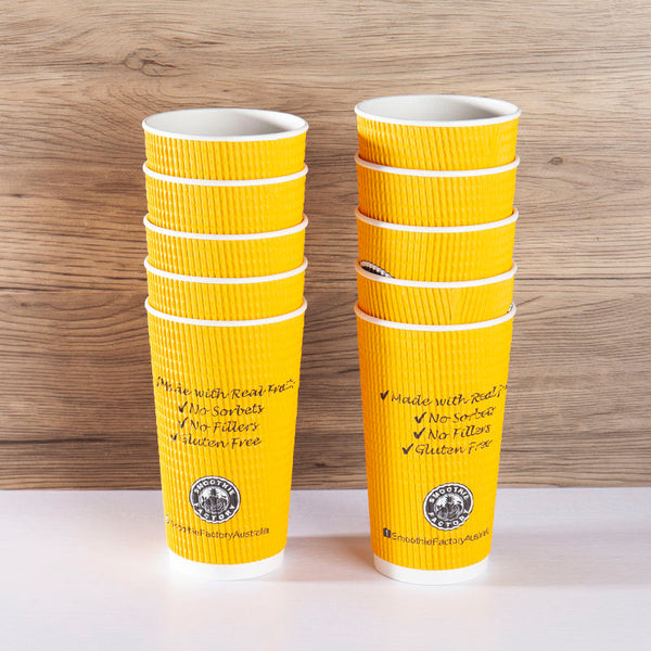 Biodegradable Disposable PLA Printed Design Compostable Bamboo Paper Cup with Lids for Hot Coffee and Tea - Fastfoodpak