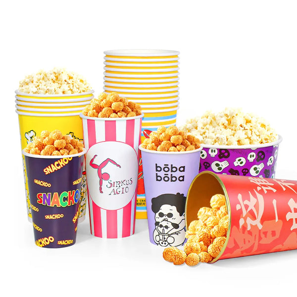 Food Grade Packaging Fried Chicken Buckets Disposable Custom Logo Printed Big Popcorn Cup Paper Bucket - Fastfoodpak