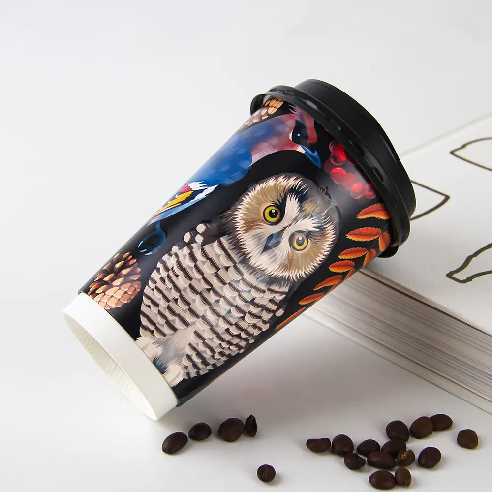 New Arrival 3d Embossed Paper Cup Custom Print Insulated Paper Cups Di ...