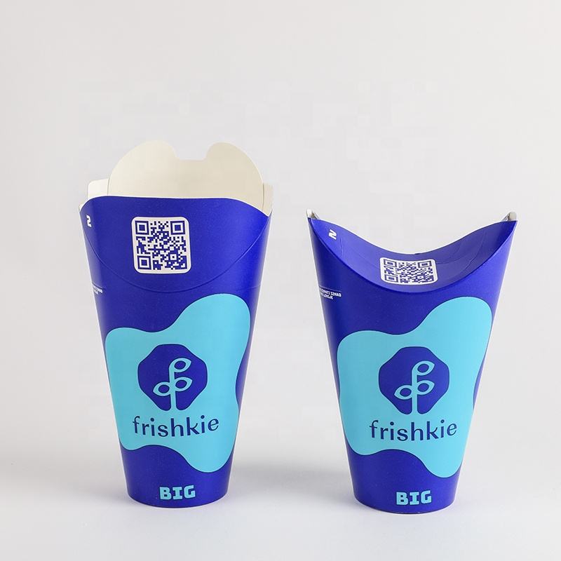 Custom Printed Bio Degradable Recyclable Hot Cafe Packaging French Fries Eco Friendly Coffee Butterfly Paper Cup