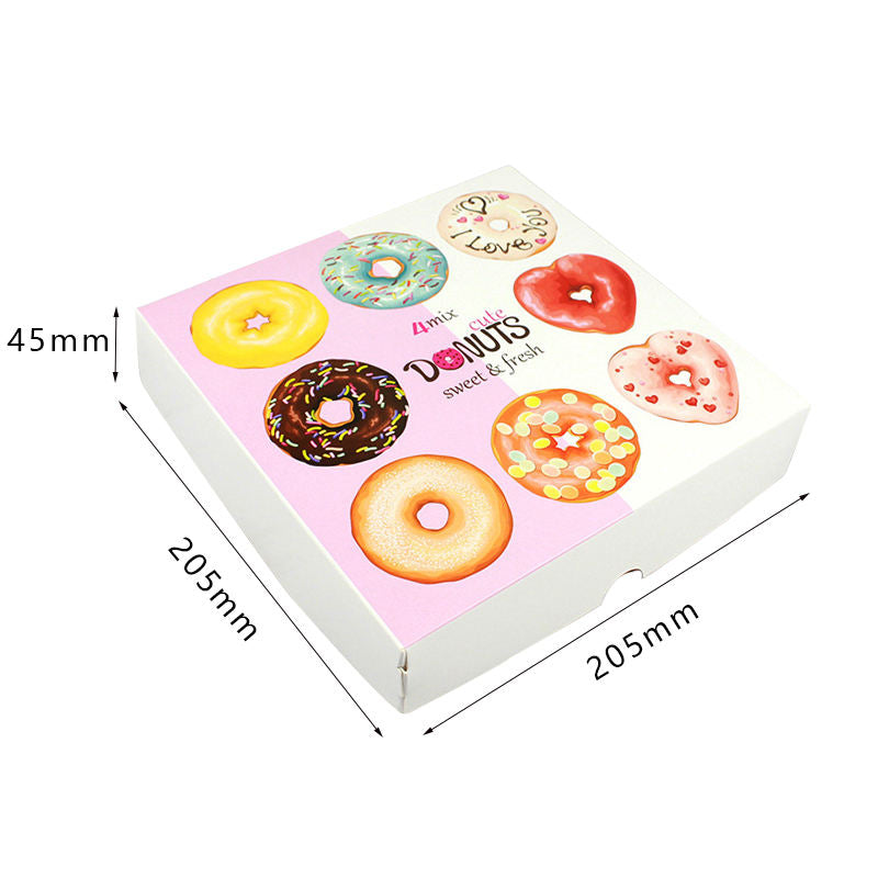 Personalized Donut Paper Box Custom Printed Wholesale Food Doughnut Cake Box