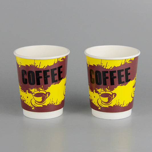 Custom Biodegradable PLA Disposable Paper Cups with Logo for Coffee, Milk Tea, and Juice