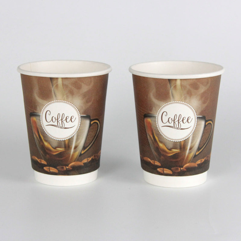 Custom Biodegradable PLA Disposable Paper Cups with Logo for Coffee, Milk Tea, and Juice